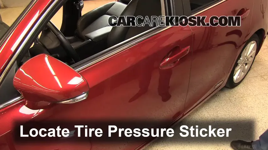 2011 Lexus CT200h 1.8L 4 Cyl. Tires & Wheels Check Tire Pressure